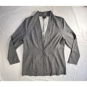 J. Jill Wearever Collection single-button stretch jacket in‎ gray Women's Medium